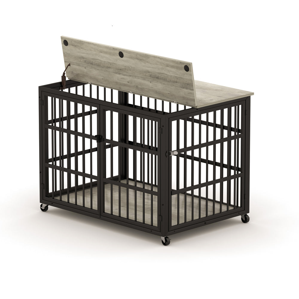 Chic Canine Crate with Side Access - Grey