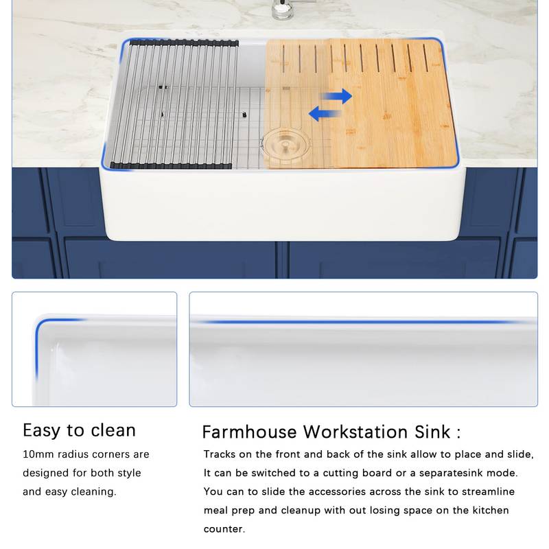 Chic Farmhouse Workstation Sink Set