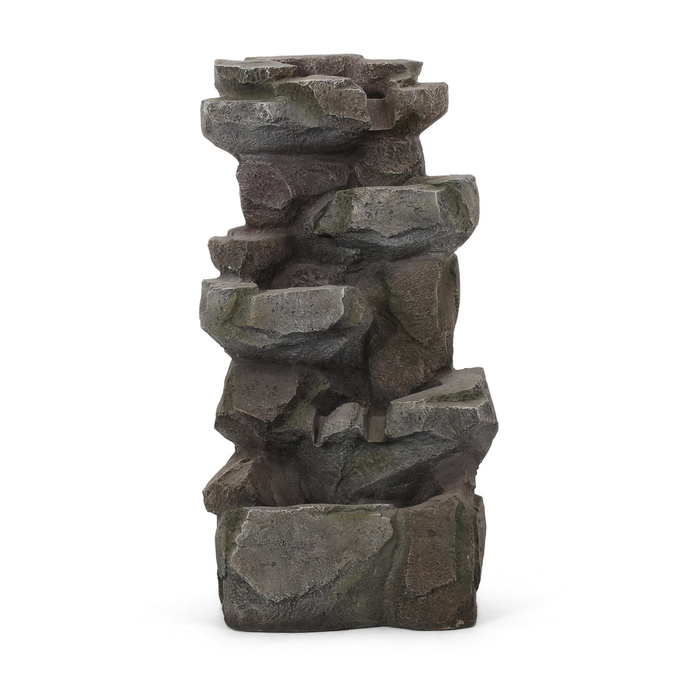 Candler Stone Gray Tiered Fountain – No Assembly Needed!