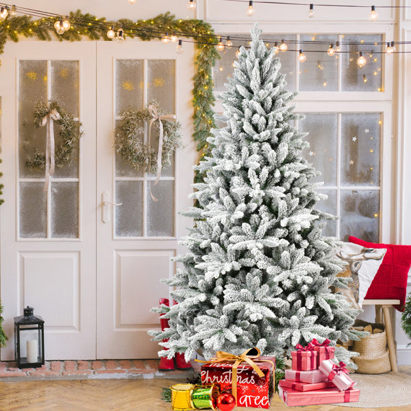 Frosted Flock Christmas Tree