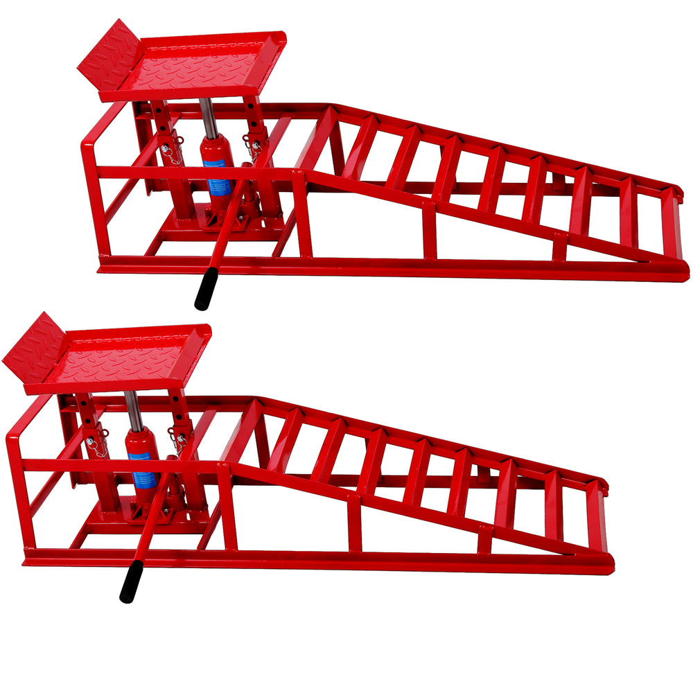 Hydraulic Garage Ramps - Heavy-Duty Auto Lift Set