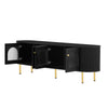 Sleek Black TV Stand with Modern Style and Ample Storage