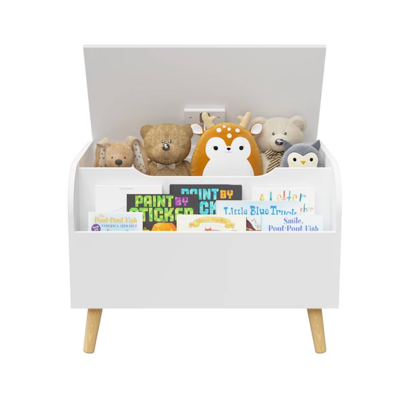 Kiddo's Cozy Toy Chest & Bookshelf