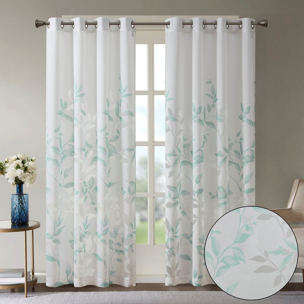 Sheer Charm Burnout Curtain Panel