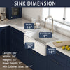 Chic White Farmhouse Kitchen Sink with Drain & Grid