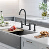 Versatile Bridge Kitchen Faucet with Side Spray