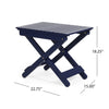 Navy Blue Folding Wooden Side Table