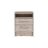 Chic Light Gray Nightstand with Two Drawers