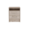 Chic Light Gray Nightstand with Two Drawers