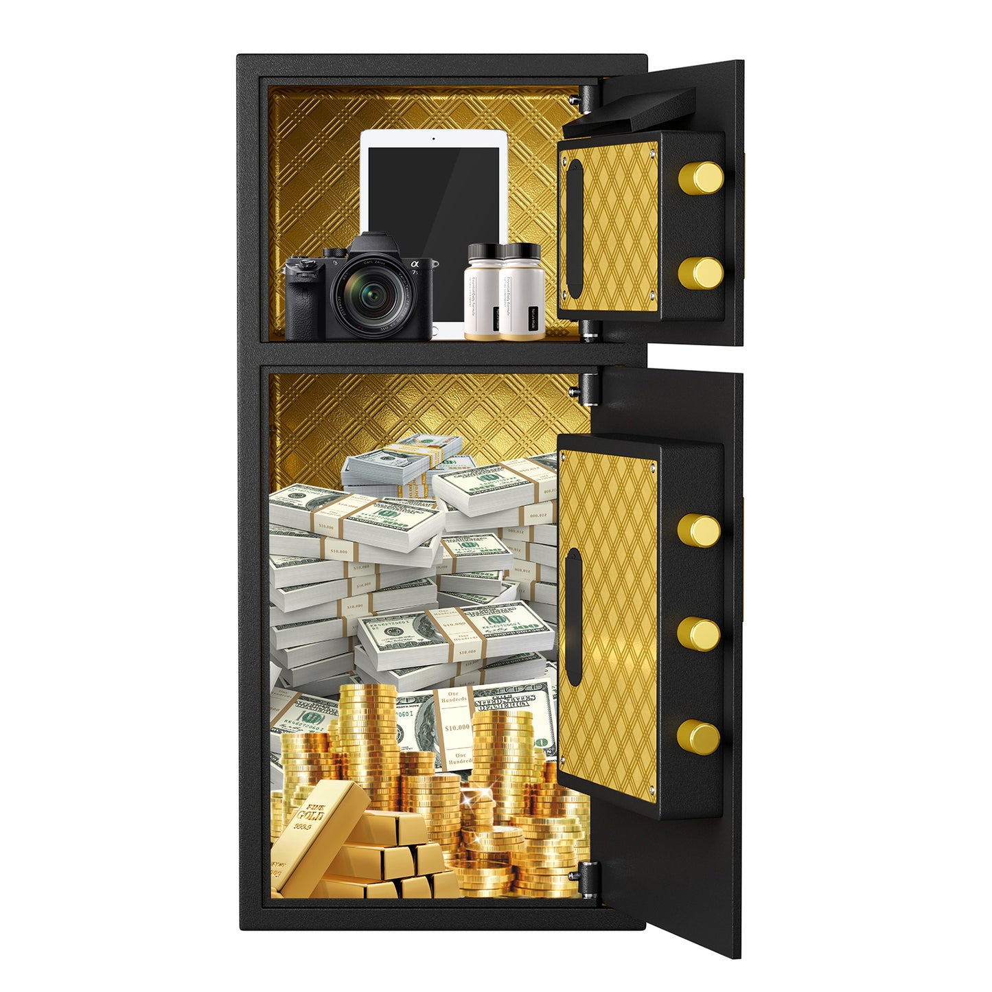 SecureGuard Dual Door Safe with Fire and Water Protection