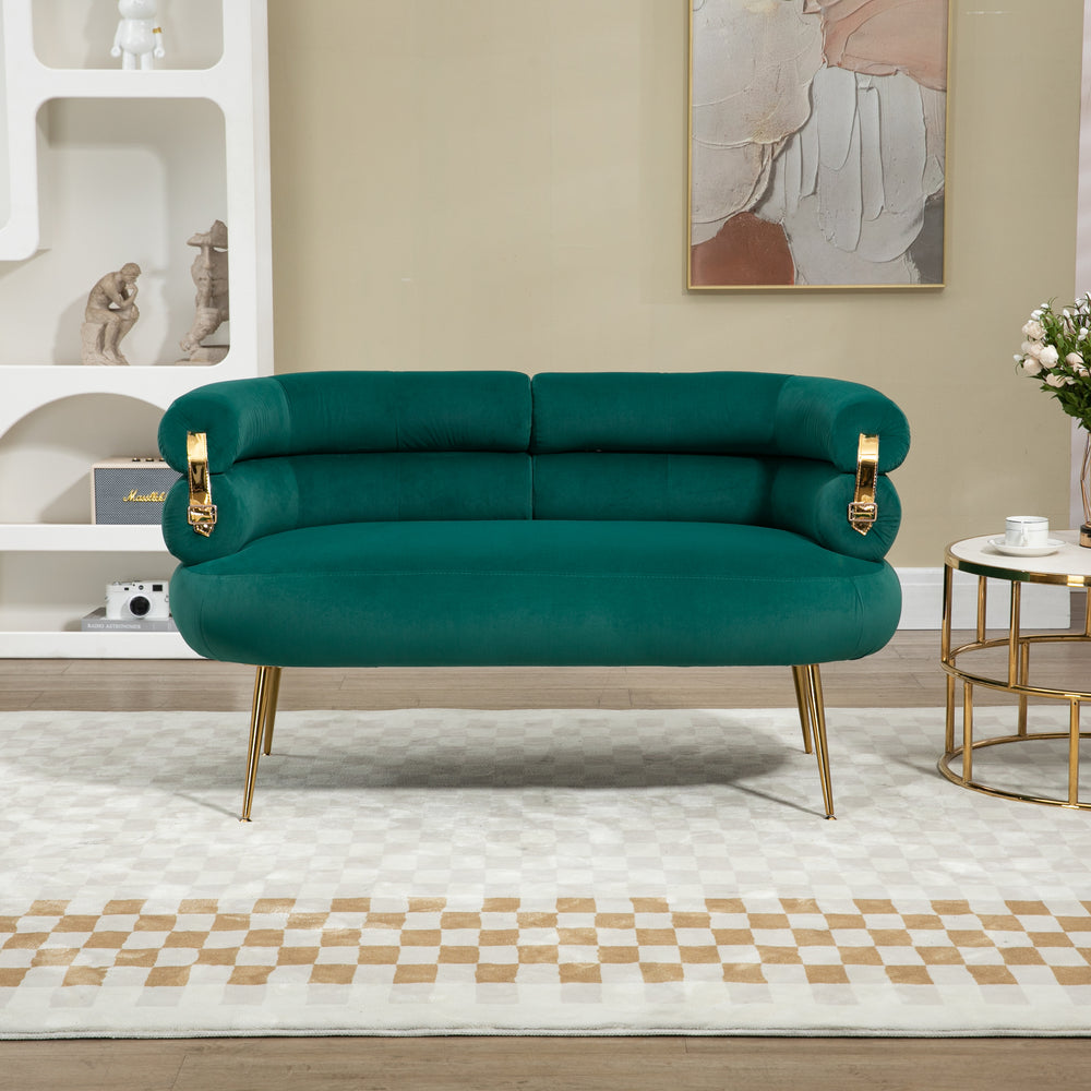 Chic Green Mini Loveseat