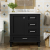 Sleek Black Bathroom Vanity with Sink and Soft-Close Storage