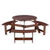 Gather & Enjoy: Spacious Round Picnic Table with Benches