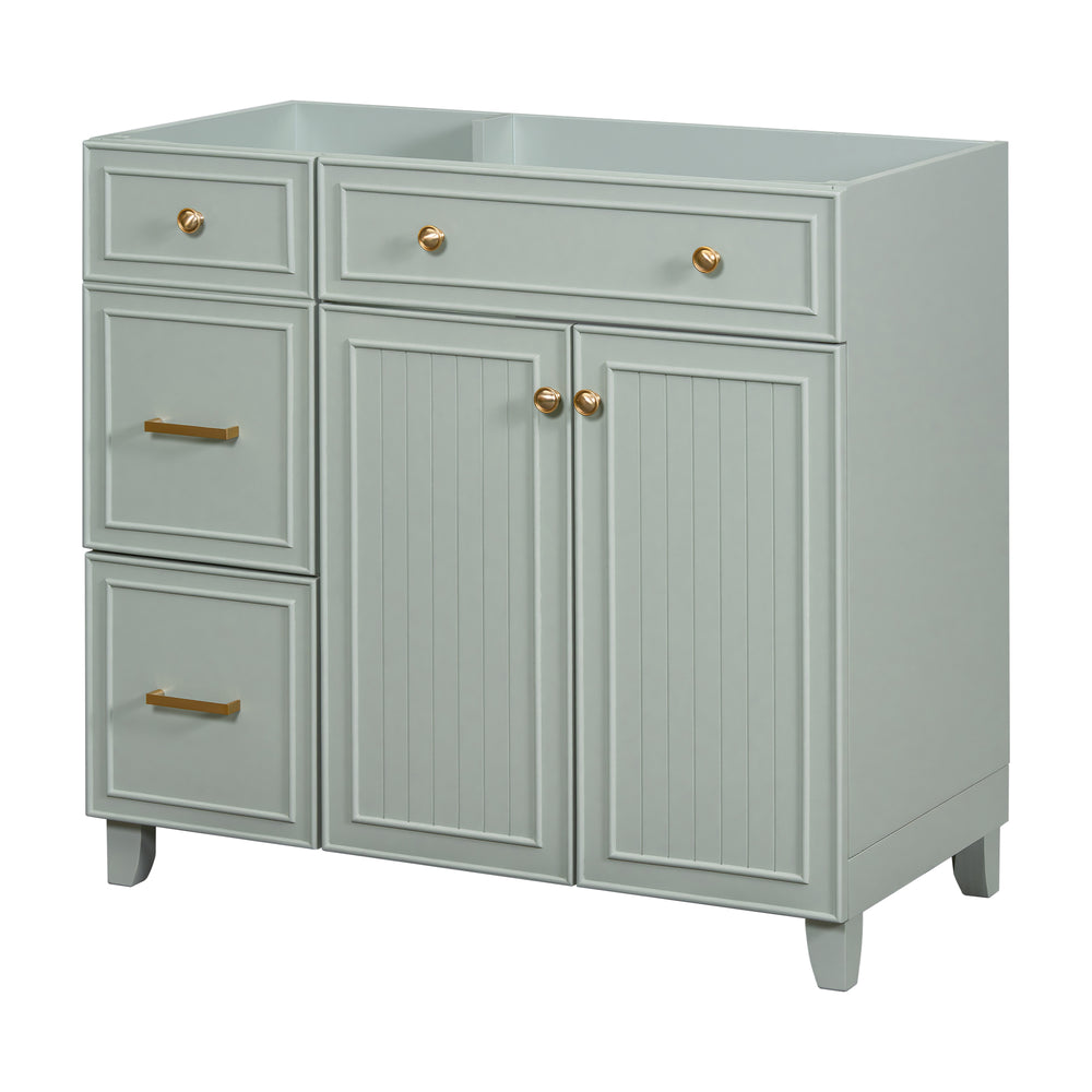 Stylish Green Bathroom Vanity Cabinet