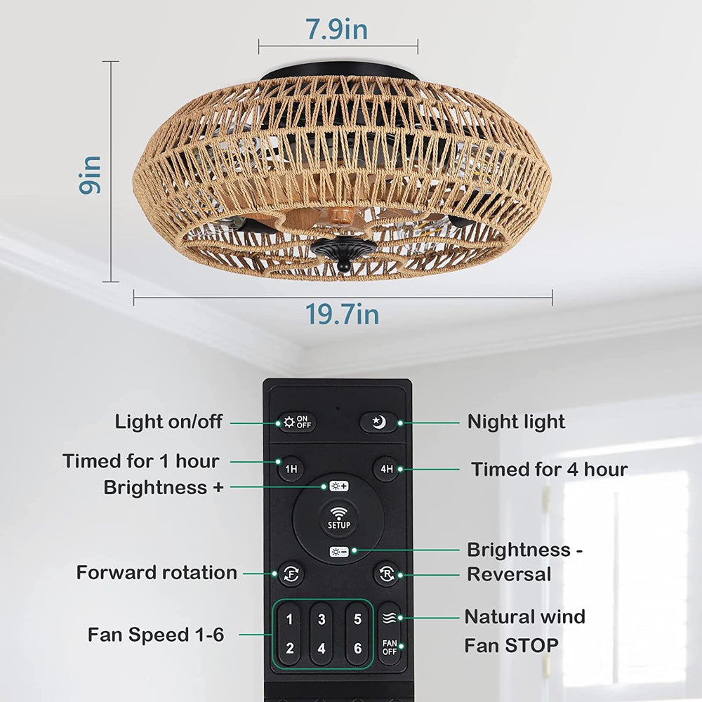 Smart Dimming Ceiling Fan with Remote Light