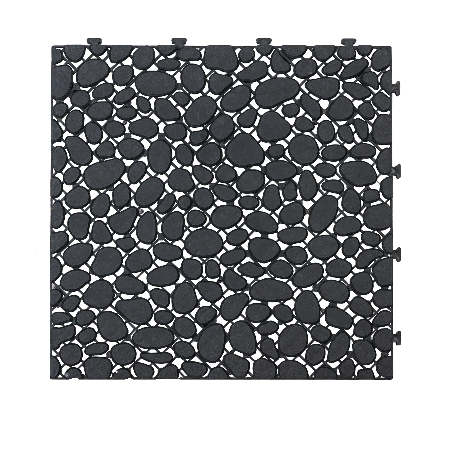 Versatile Waterproof Interlocking Deck Tiles - Pebble Stone Design