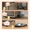 Chic Pup Crate Table with Rotating Bowl and Wheels
