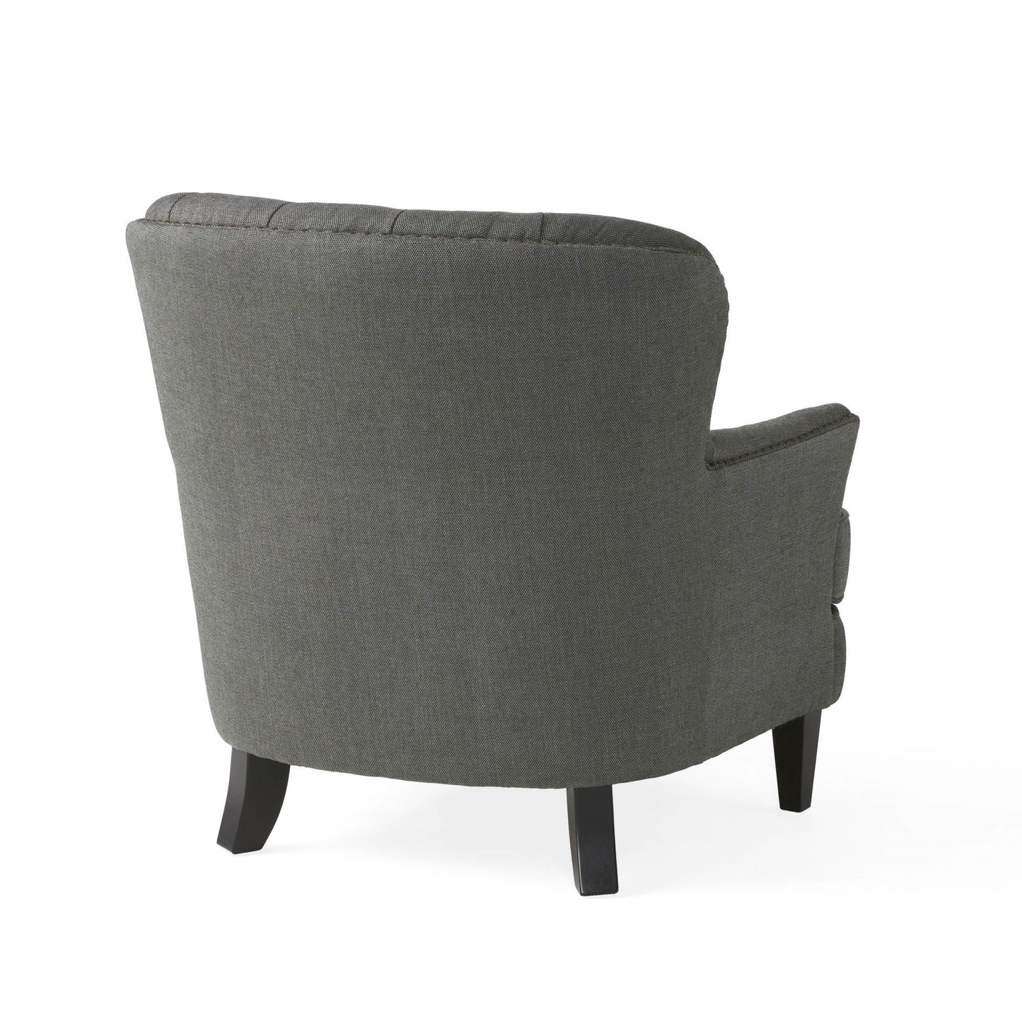 Chic Grey Armchair and Ottoman Set for Modern Comfort