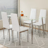 Chic Glass Dining Set with Stylish Chairs