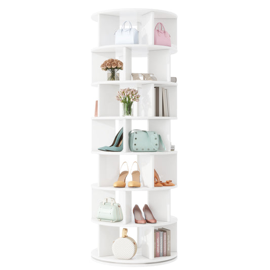 Shoe Spin Tower - Stylish 7-Tier Rotating Organizer