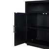 Stylish Black Classic Sideboard with Adjustable Shelves