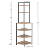 Rustic Corner Bookcase - Stylish Storage for Any Space