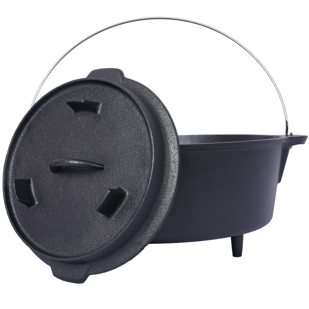 Versatile Camping Dutch Oven with Skillet Lid