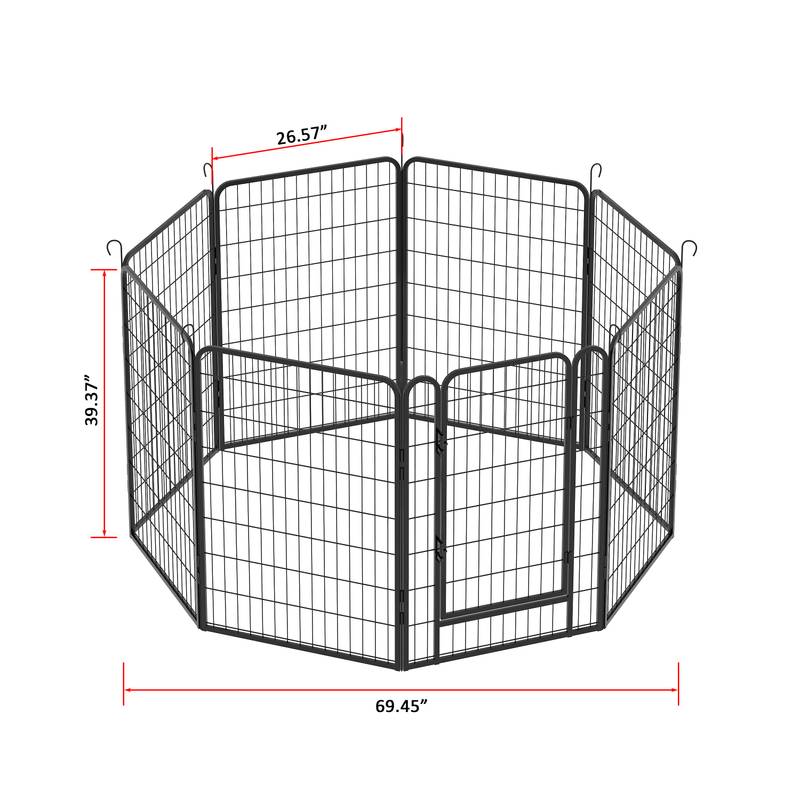 Sturdy Dog Playpen with Gate - Perfect for Indoor & Outdoor Fun!