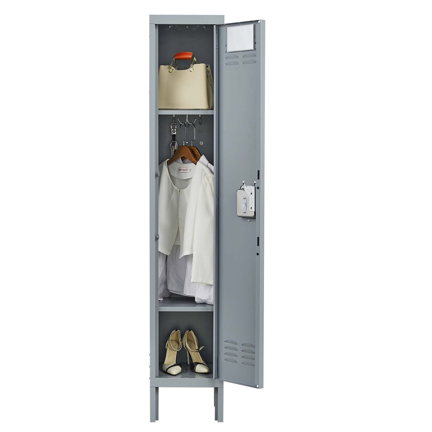 Secure Gray Metal Locker for Home or Office