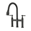 Elegant Pull-Down Kitchen Faucet with Double Handles