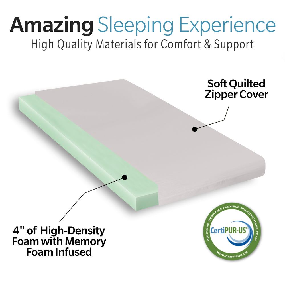 CozyCamp Memory Foam Mattress - Portable & Water-Resistant Comfort for Any Adventure!