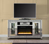 Glam Fireplace TV Stand with LED & Diamond Accents