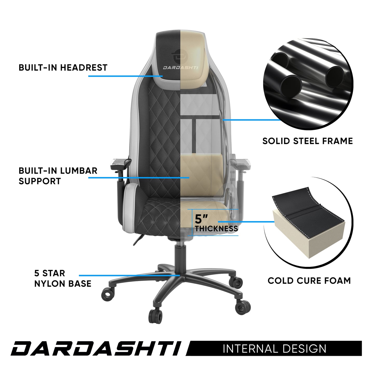 Revolutionary Comfort Gaming Chair - All-Angle Support & Sleek Design