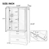 Sleek Black Bathroom Storage Cabinet with Adjustable Shelves