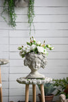 Chic Cement Bust Planter for Home & Garden