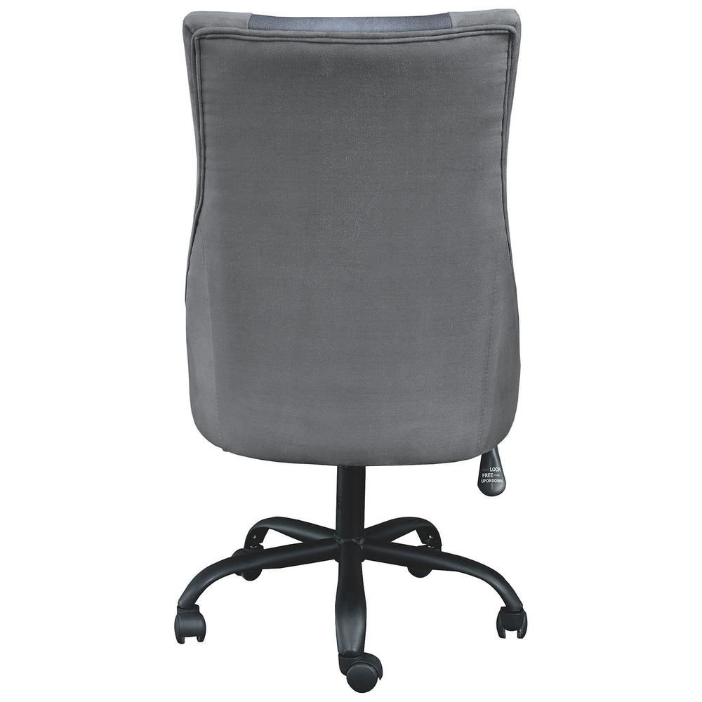 Sleek Swivel Gaming Chair in Gray & Black