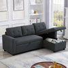 Cozy Grey Convertible Sofa with Storage Chaise