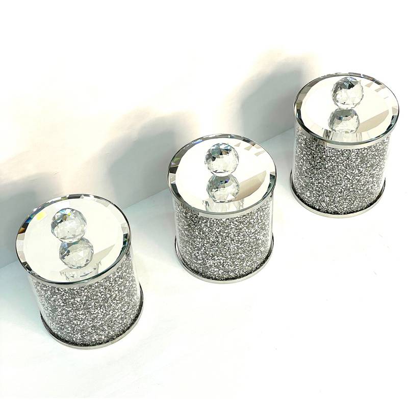 Chic Glass Canister Trio Gift Set