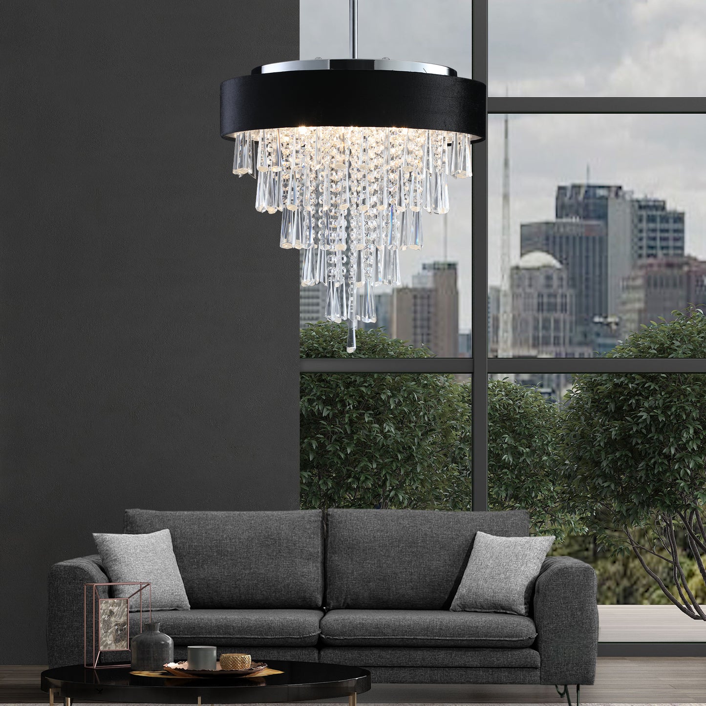 Elegant Crystal Round Chandelier for Luxurious Living Spaces