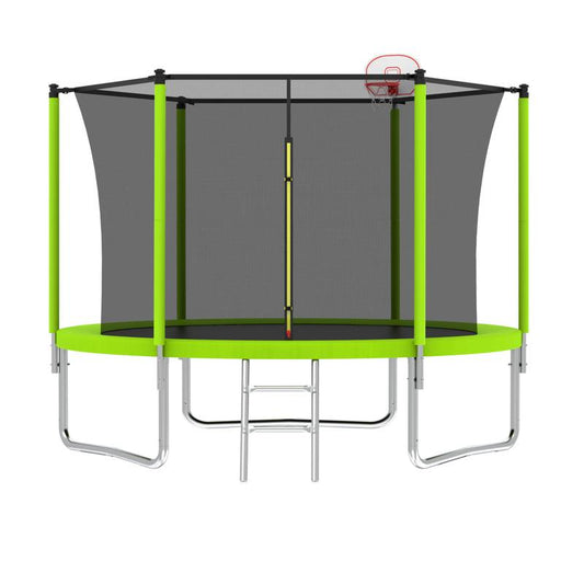 Bounce & Hoops Kids Trampoline – Safe Backyard Fun!