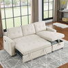 Cozy Reversible Sleeper Sofa with Storage Space