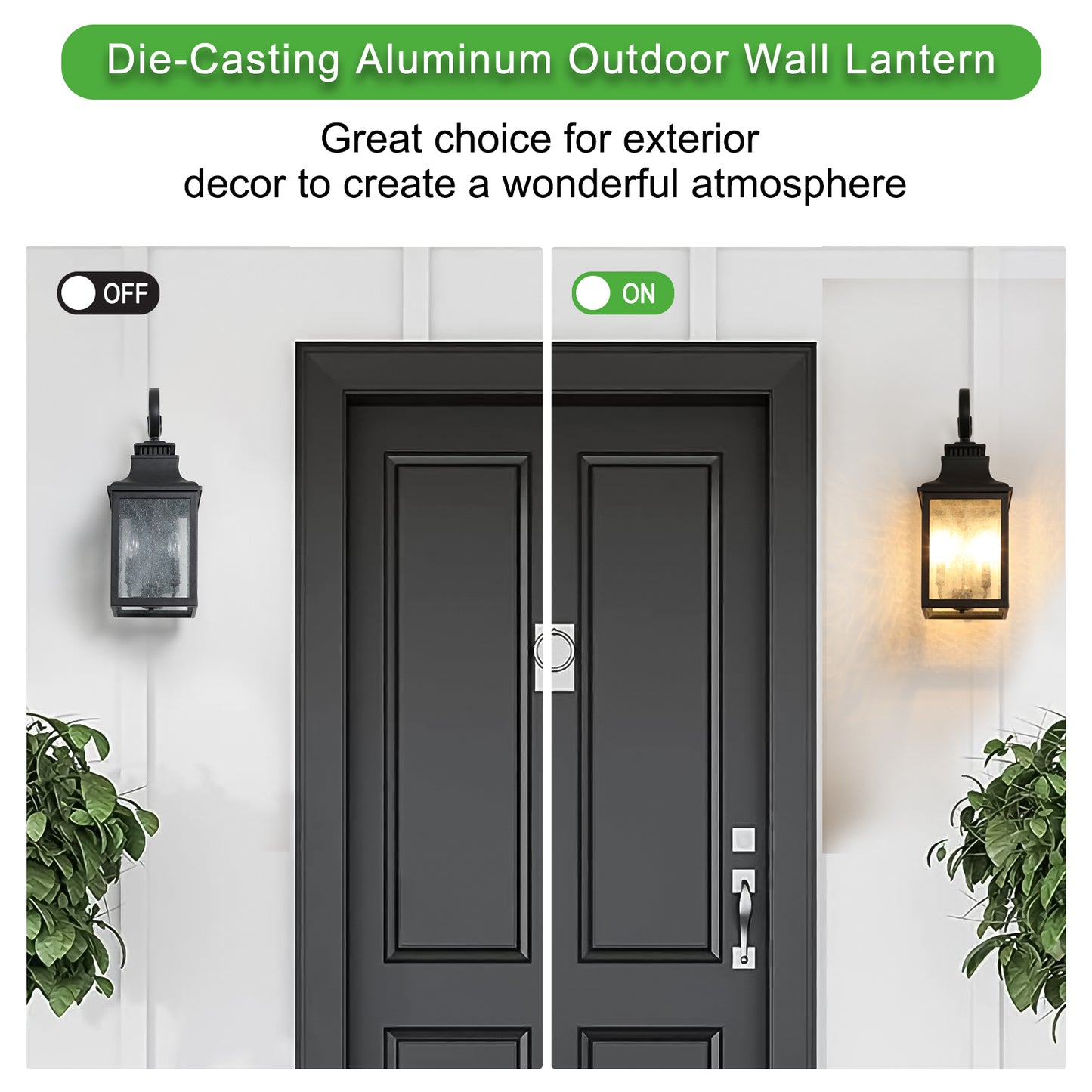 Bright Outdoor Wall Lights with Glass Design