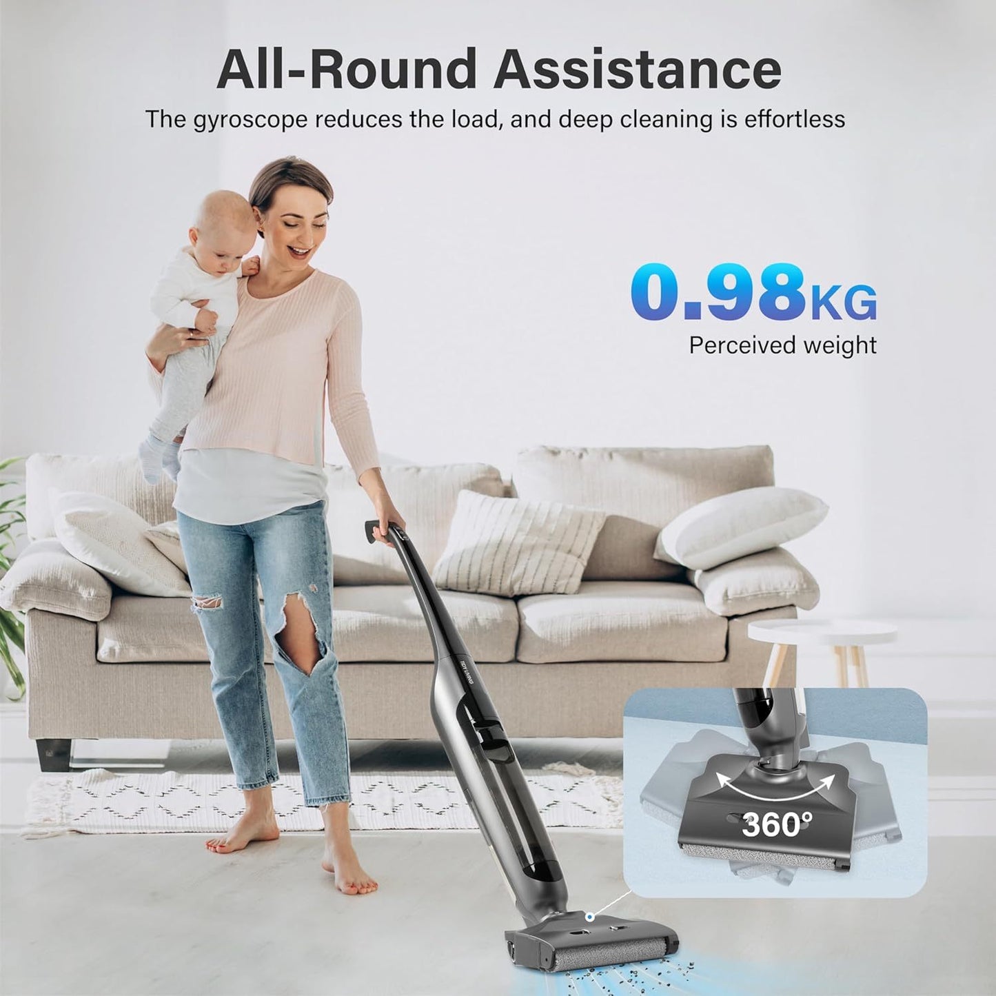 All-in-One Cordless Vacuum & Mop with Self-Cleaning and Fresh Scents