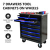 Versatile Rolling Tool Cart in Black and Blue