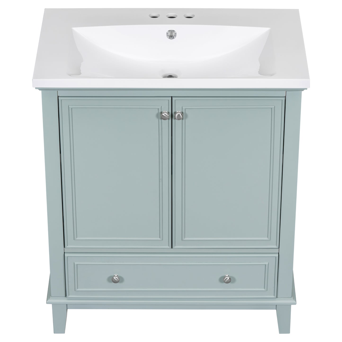 Chic Green Bathroom Vanity with Sink & Storage