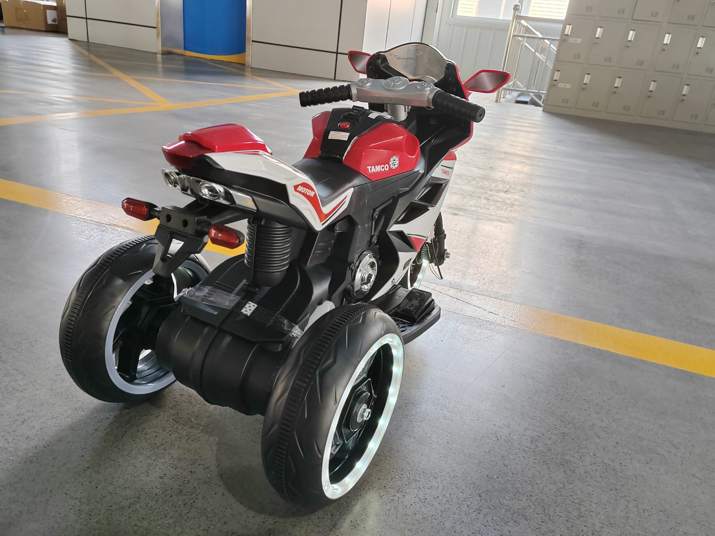 Red Electric Kid's Motorcycle Adventure