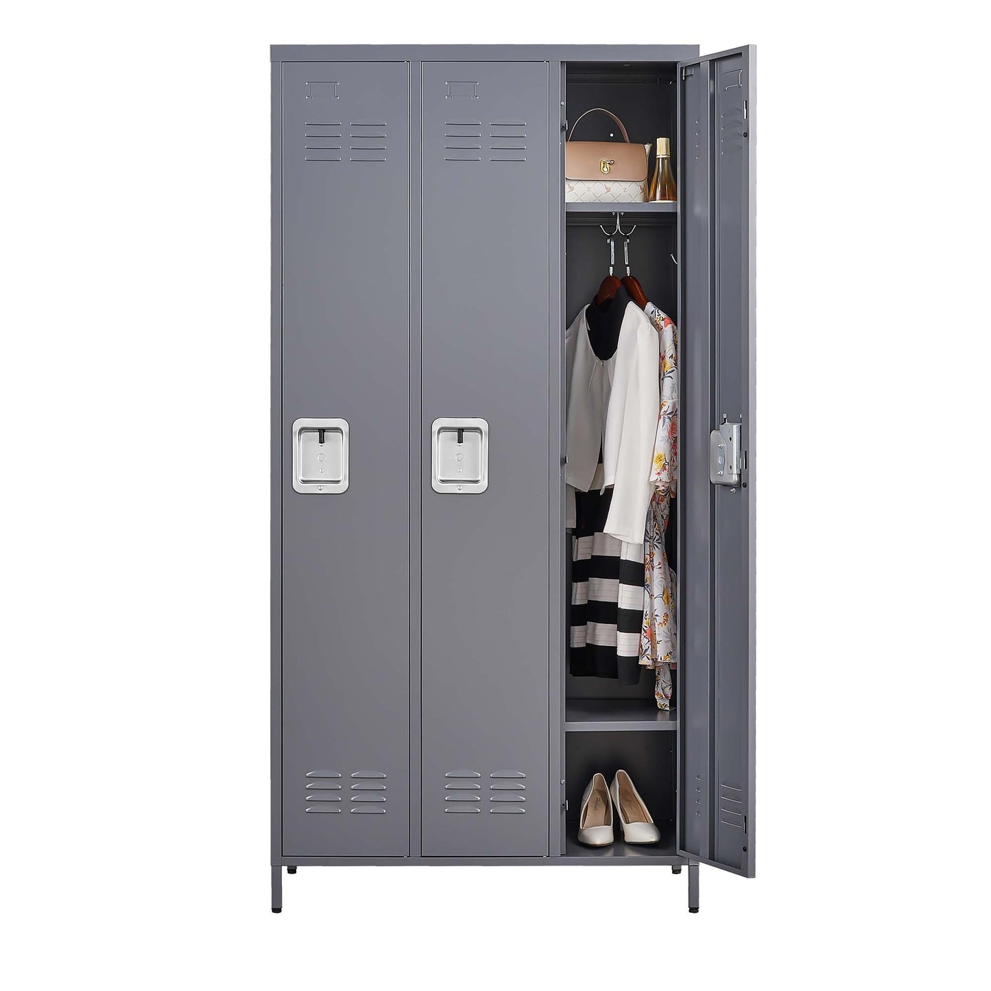 Stylish Metal Lockers with Secure Lock for Home, Gym, Office, and More!