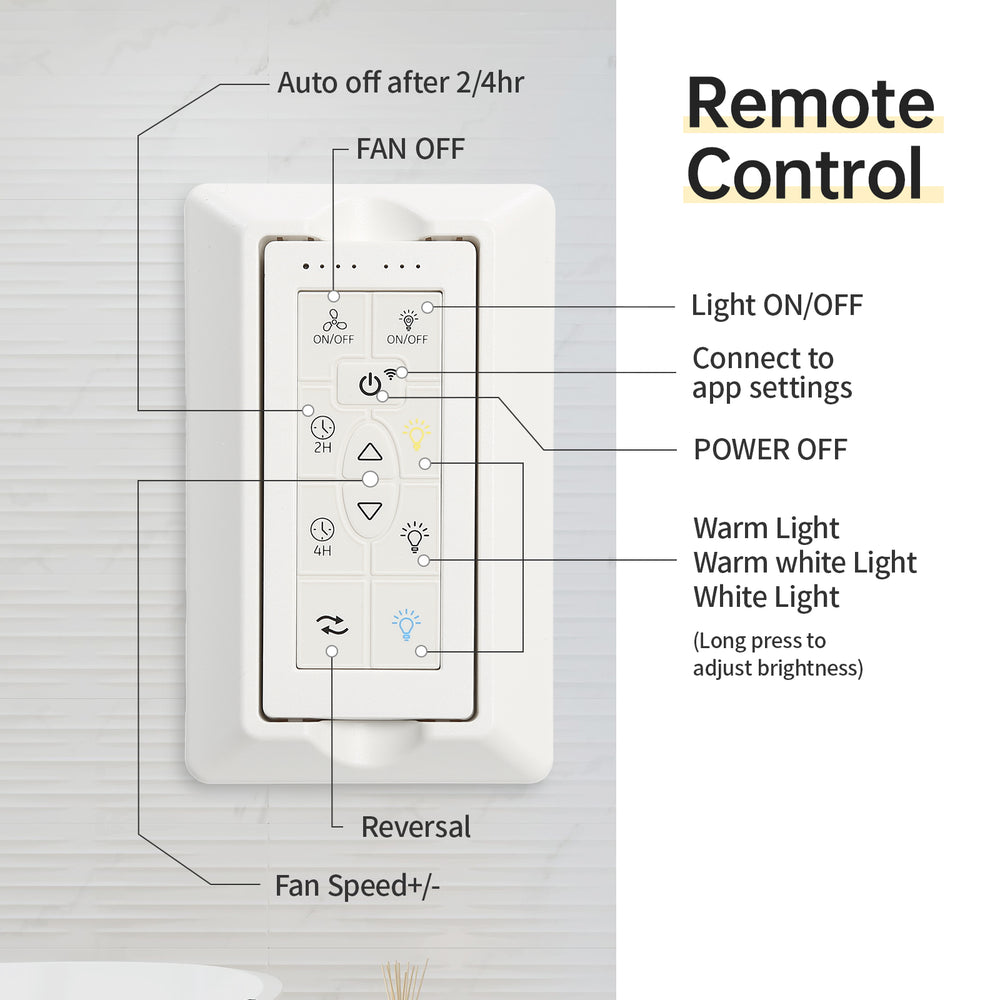 WhisperCool Smart Ceiling Fan with Dimmable Lights