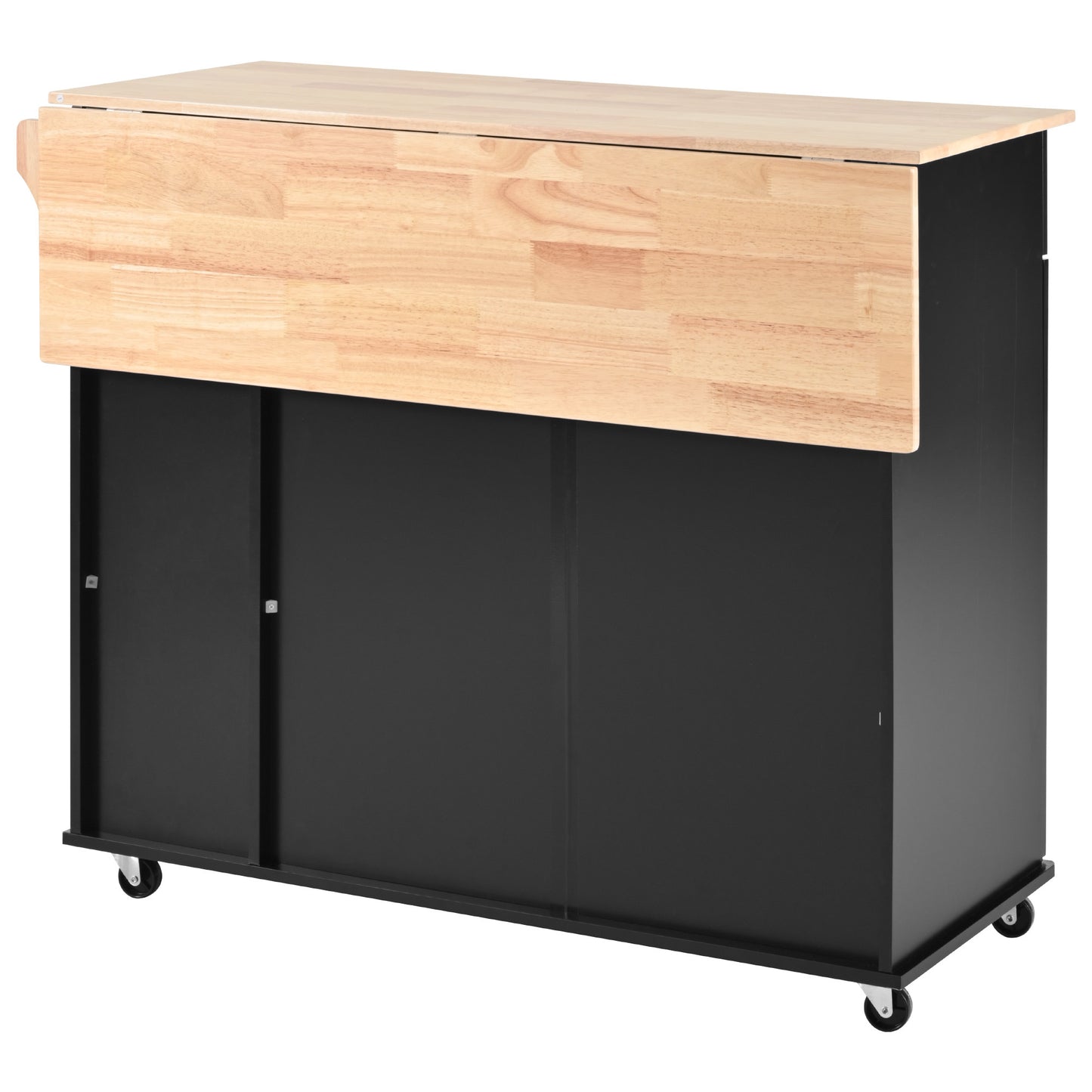 Versatile Rolling Kitchen Cart with Drop Leaf and Storage