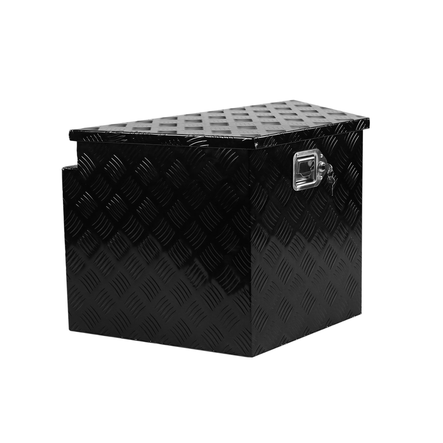 Heavy-Duty Diamond Plate Trailer Tongue Box - Weather-Resistant Tool Storage